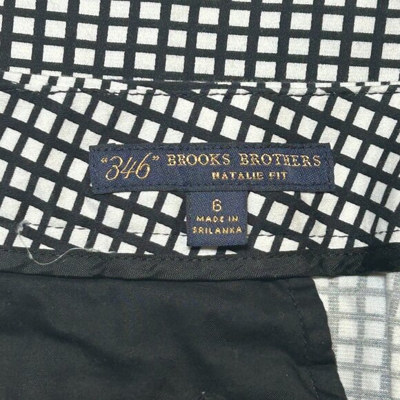 Brooks Brothers Pants Natalie Fit Soft‎ Fabric Checkered Pattern Black/White W 6 - Picture 3 of 12